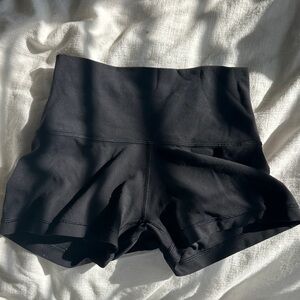 Aritzia Black High-Waisted Mini Shorts